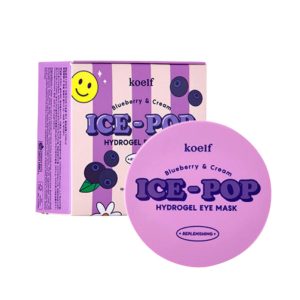Koelf Hydrogel Øyemasker Ice-Pop - Blåbær og Krem (60stk)
