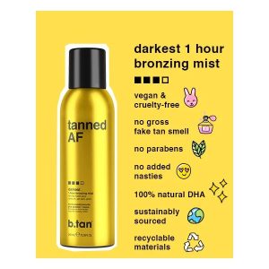 B.tan Tanned AF Self Tan Bronzing Mist