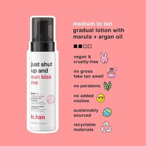 b.tan Just Shut Up & Sunkiss Me gradual tan mousse